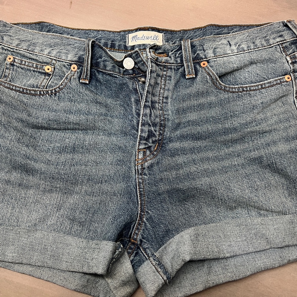 Madewell Blue Denim Cuffed Women's Shorts